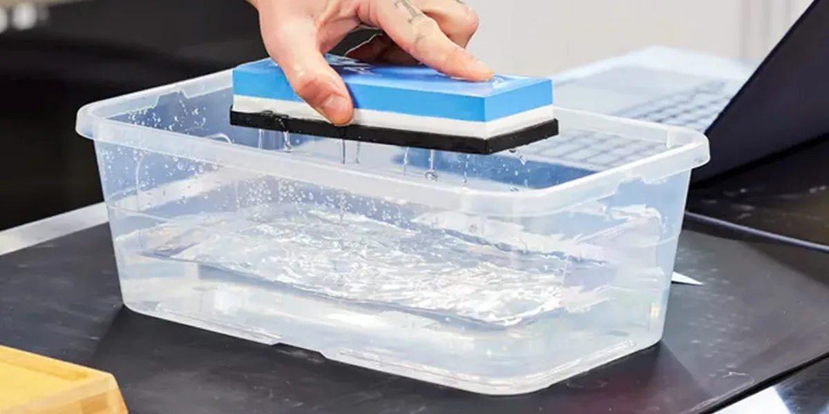Soak the sharpening stone