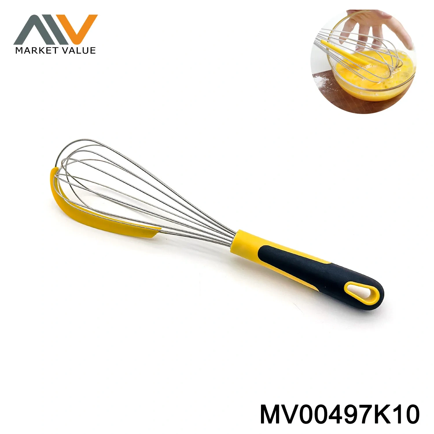12" Silicone Egg Beater with PP Handle TC