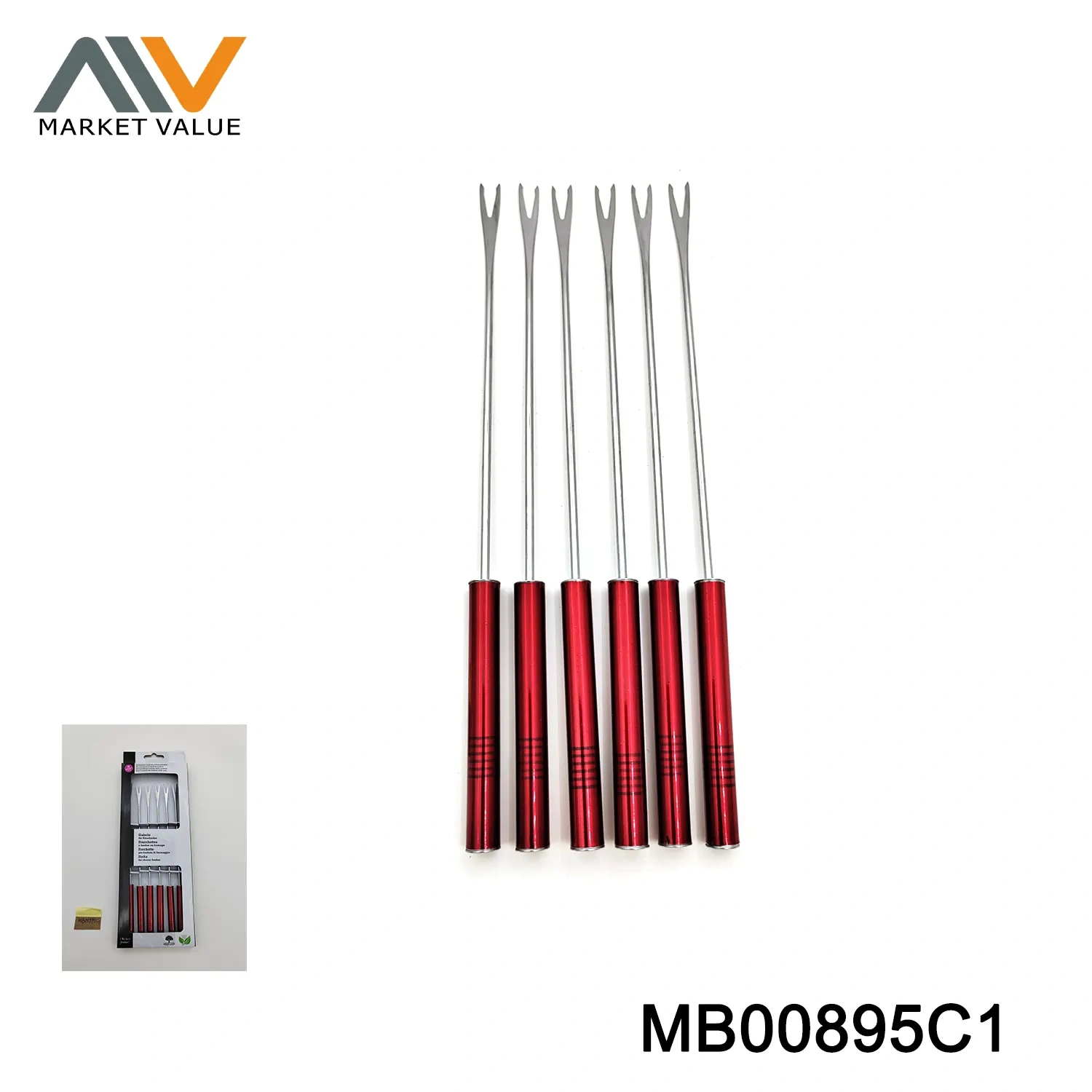 6PCS CHEESE FONDUE FORKS