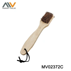 12" BBQ Grill Brush Palmyra Bristle Oak Handle TAG