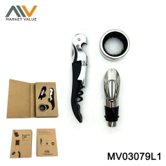 Set Of 3Pcs Wine Set in Book Box