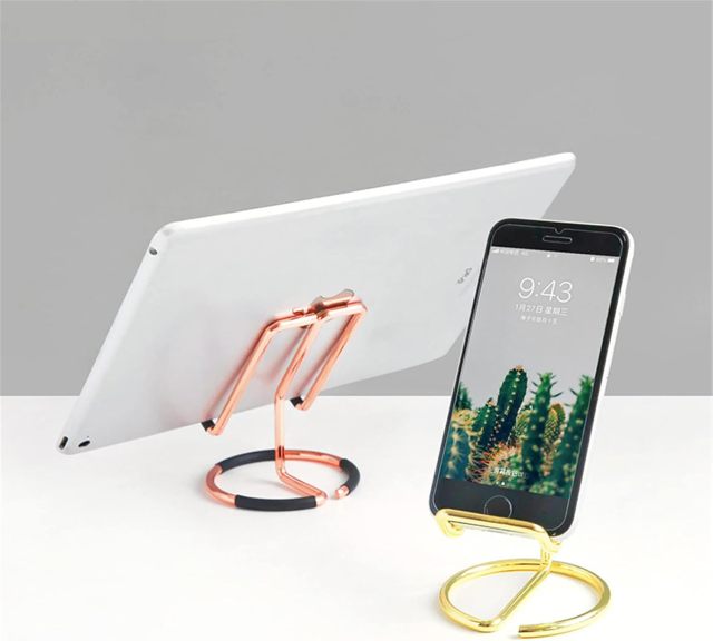 Creative Business Card Holder Business Card Holder Mobile Phone Holder for Desk Cute Metal Display Stand for Office Metal Desk Business Card Holder for Office