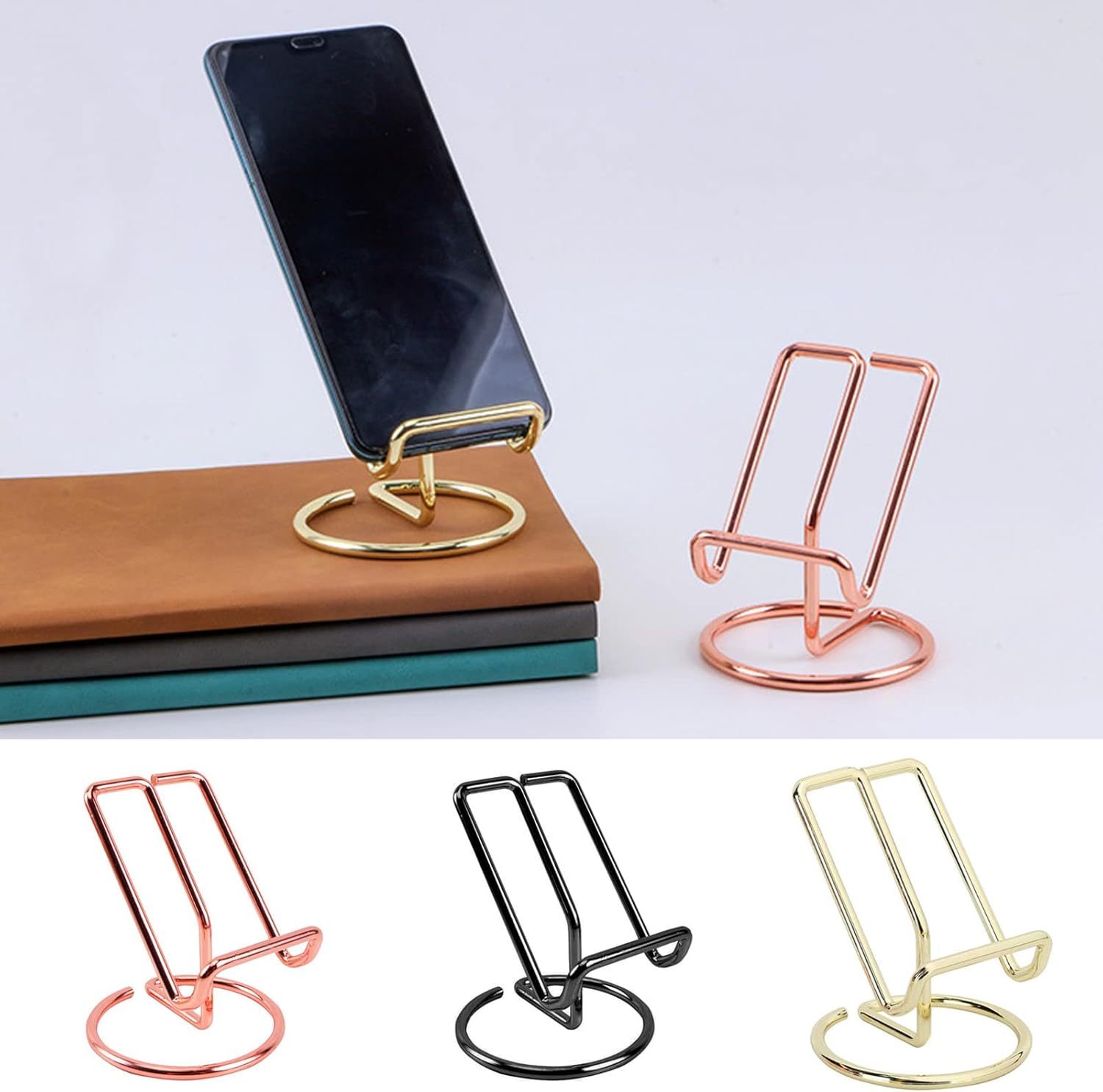 Creative Business Card Holder Business Card Holder Mobile Phone Holder for Desk Cute Metal Display Stand for Office Metal Desk Business Card Holder for Office
