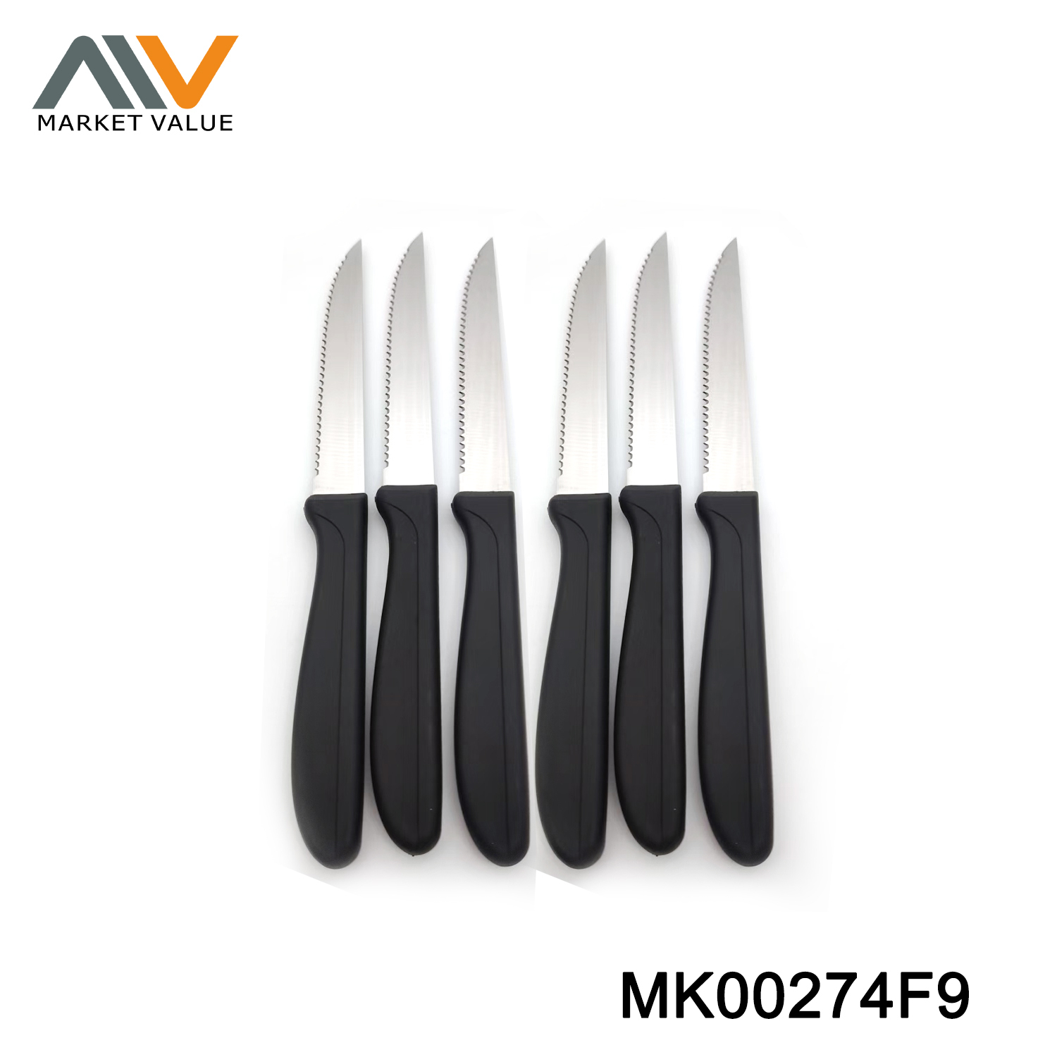6PK Steak Knife pp Handle BC