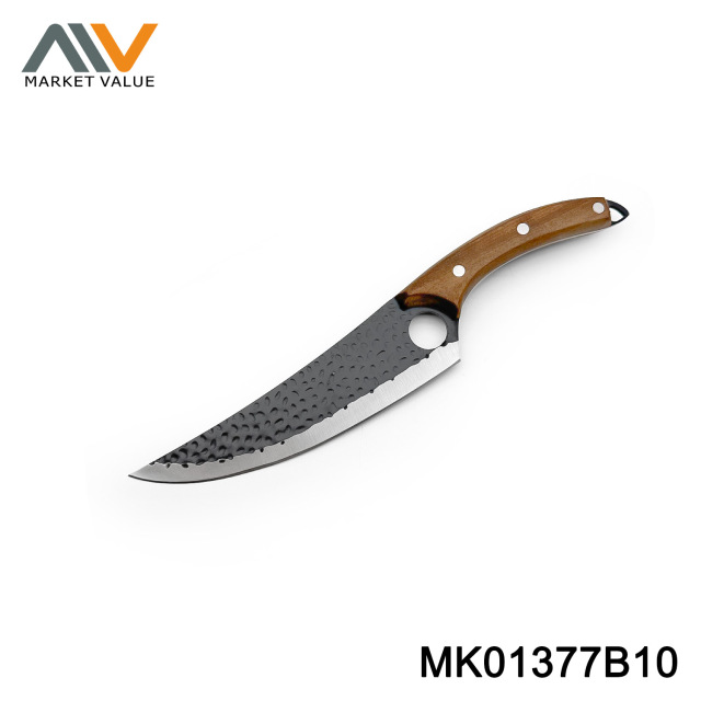 3PCS Bone Kinfe with Yellow Wooden Handle in PU Pouch DB
