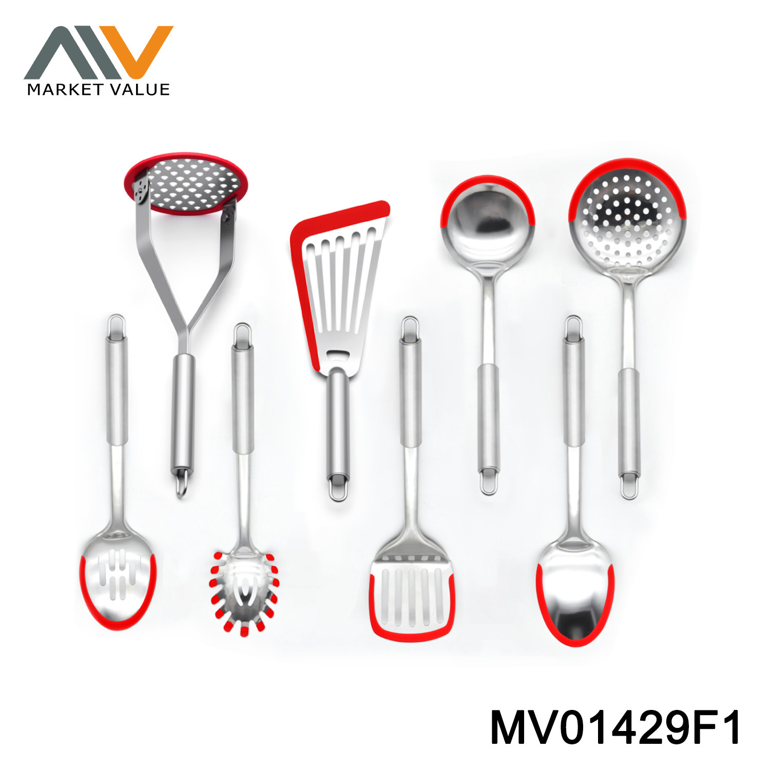 SS KITCHEN TOOL WITH SILICONE TUBE HANDLE