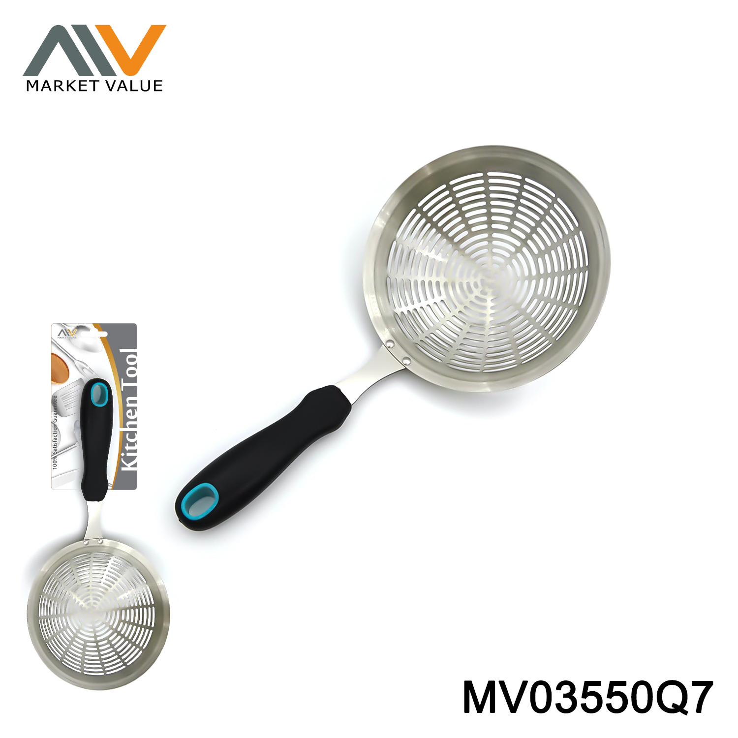 14/16/18/20/22 CM SS Long Hole Strainer With TPR Handle,TC