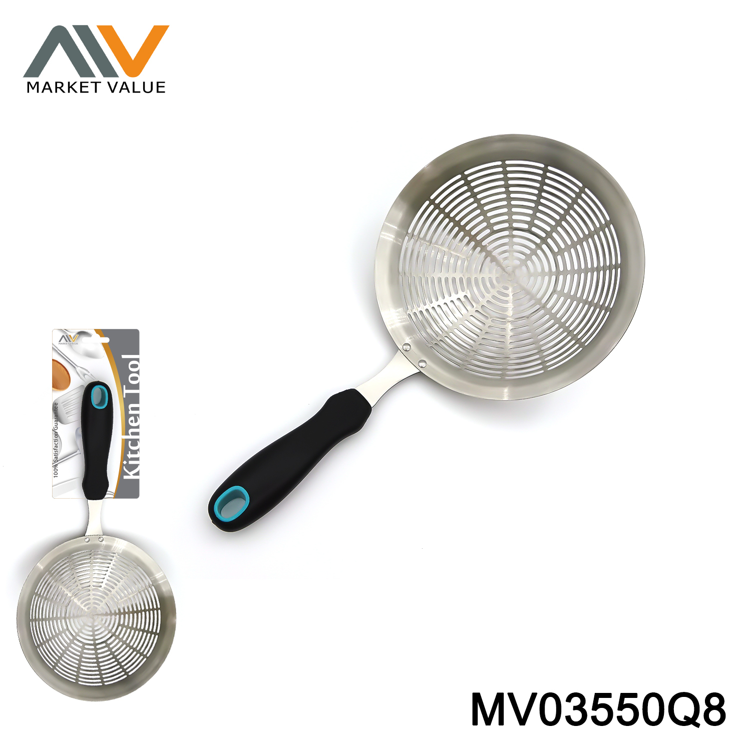 14/16/18/20/22 CM SS Long Hole Strainer With TPR Handle,TC