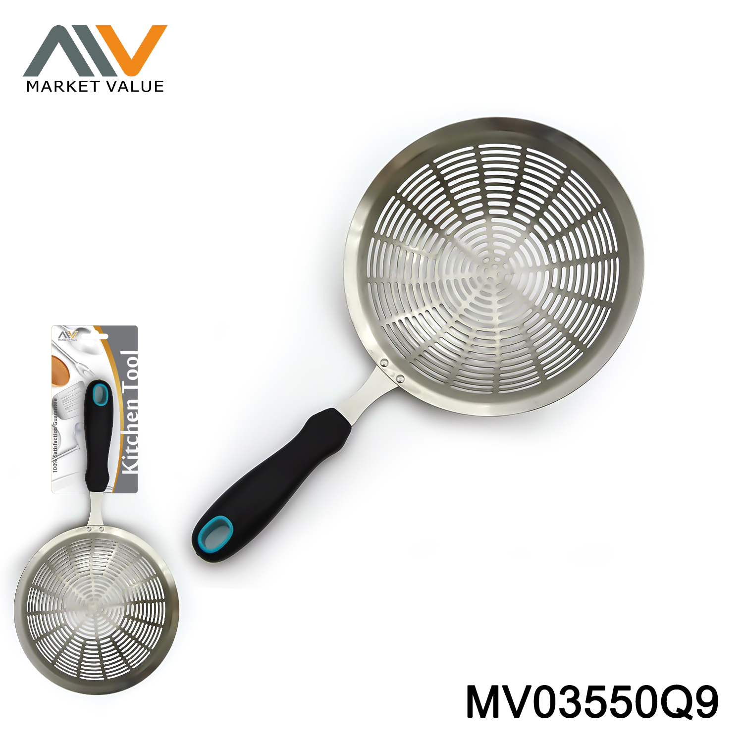 14/16/18/20/22 CM SS Long Hole Strainer With TPR Handle,TC
