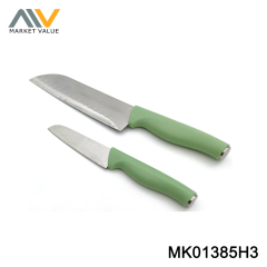 2PK Santoku knife AND Paring knives.PP handle BC