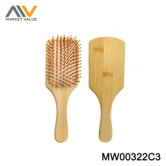 Massage Comb with Wooden Handle,PVC Hang Card