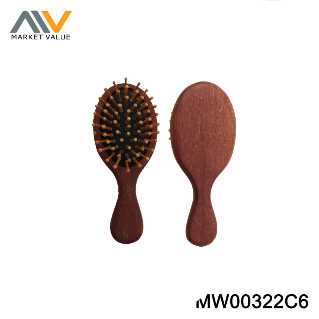 Massage Comb with Wooden Handle,PVC Hang Card