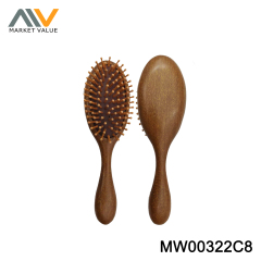 Massage Comb with Wooden Handle,PVC Hang Card