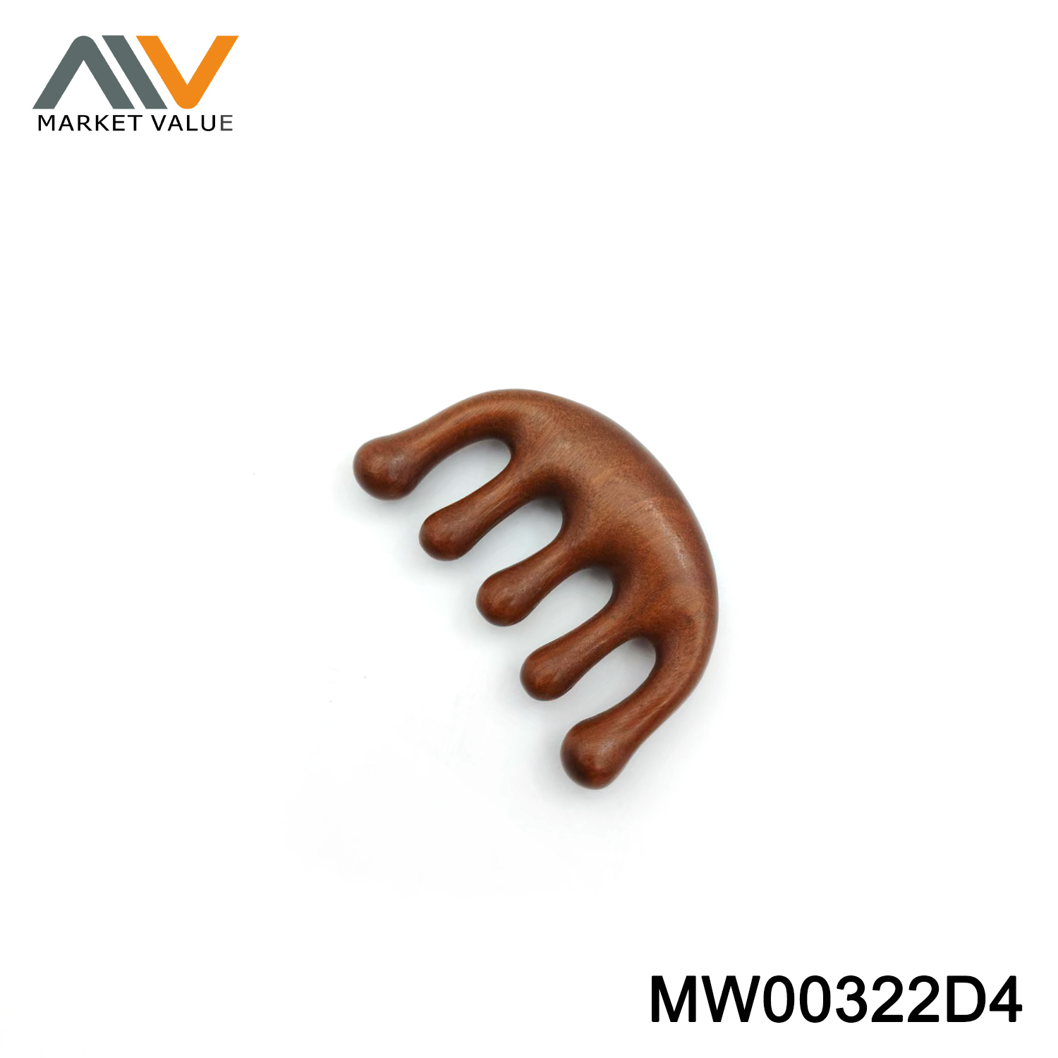 Massage Comb with Wooden Handle PVC Hang Card