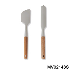 12" SPATULA SILICONE Beech Handle