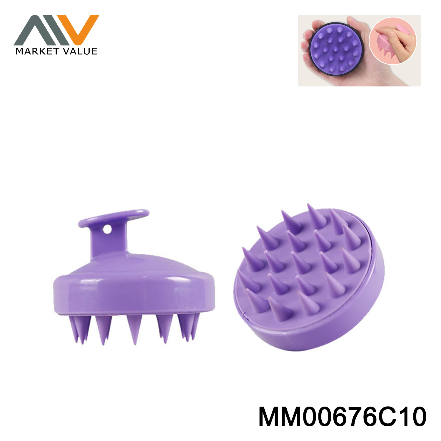 PTE Plastic Washing and Massage Comb IN Colour BAG