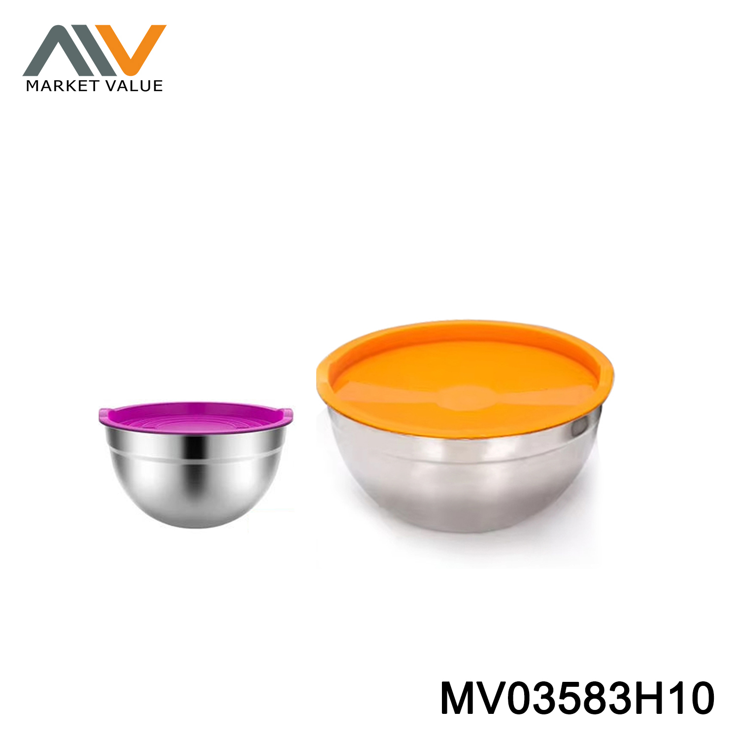 18/24CM SS Salad Bowl In Color Box