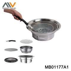 SS ROUND BBQ OVEN IN COLOUR BOX