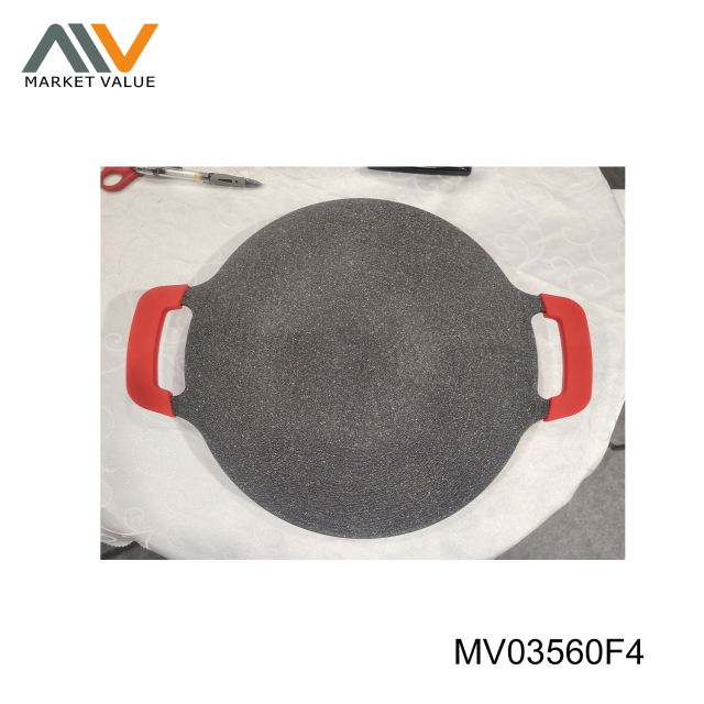 34/38CM CAST ALUINIUM STEAK PAN WITH SILICONE HANDLE