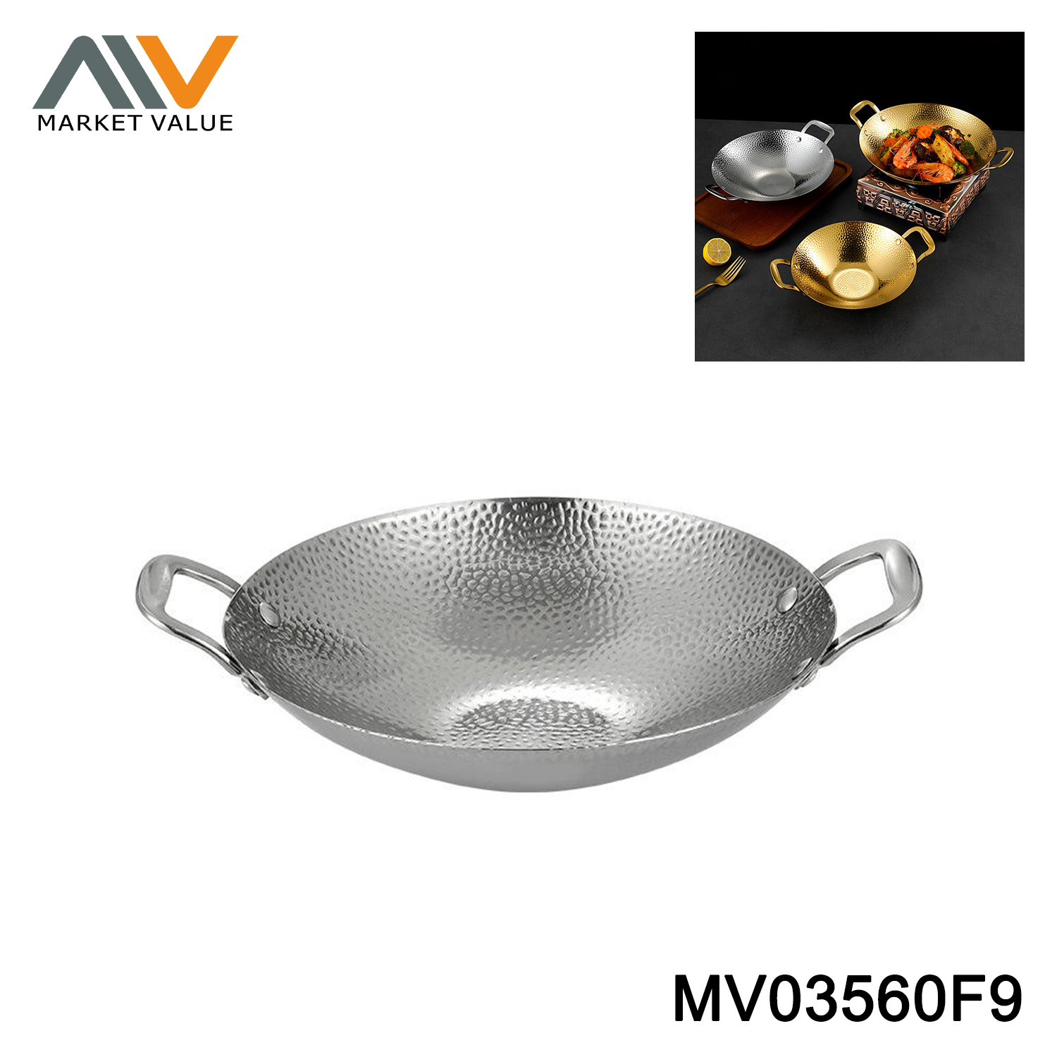 SS NONSTICK FRY PAN WHEEL CARD