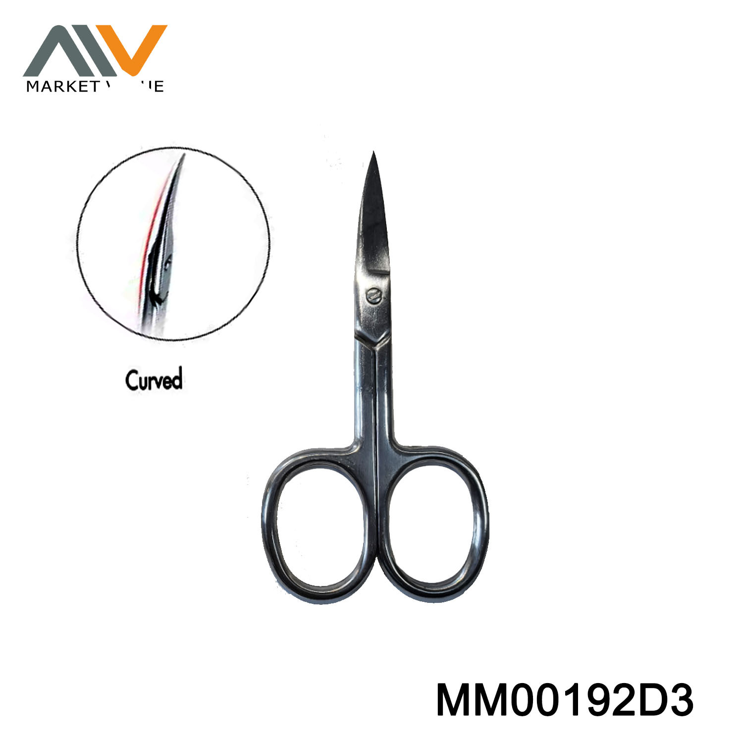 Curved Head Beauty Scissors,Sandwich Card