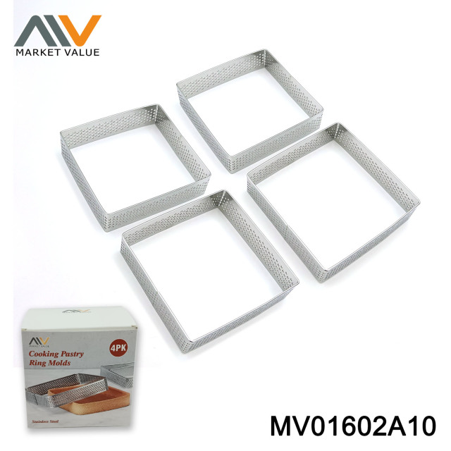 4PK SS Muffin Round Mould IN Colour Box