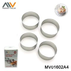 4PK SS Muffin Round Mould IN Colour Box