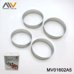 4PK SS Muffin Round Mould IN Colour Box