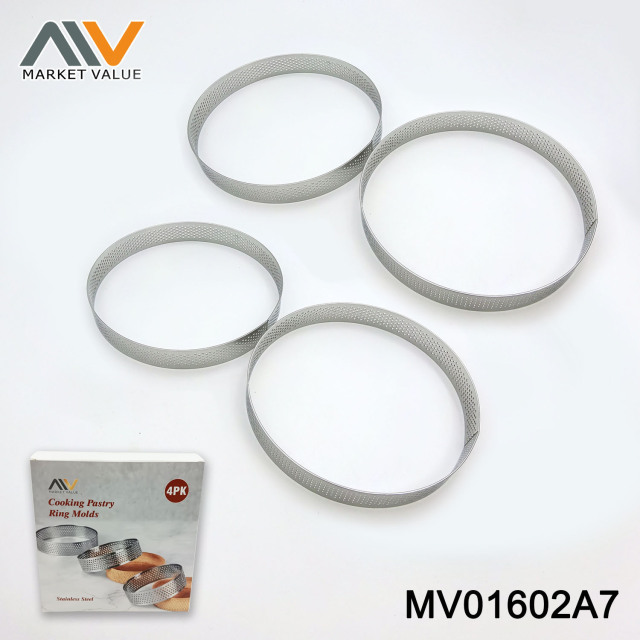 4PK SS Muffin Round Mould IN Colour Box