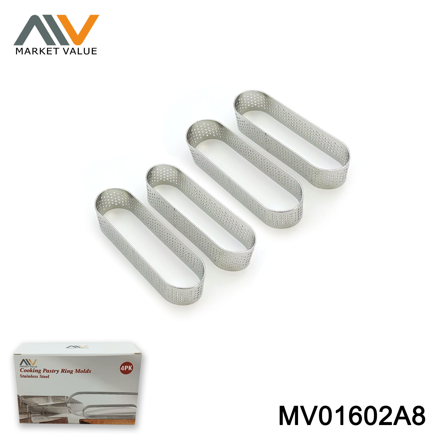 4PK SS Muffin Round Mould IN Colour Box