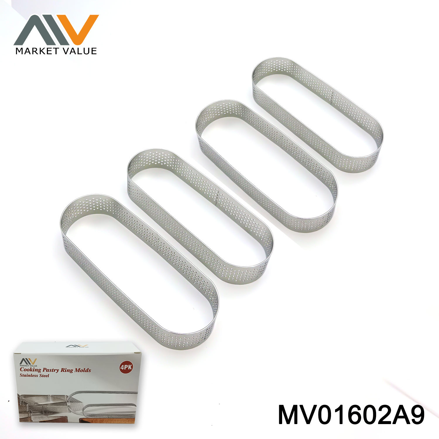 4PK SS Muffin Round Mould IN Colour Box