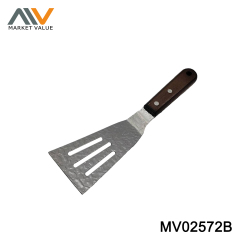 Wood Handle 3CR12 Embossed Flat-Mouth Sieve Shove
