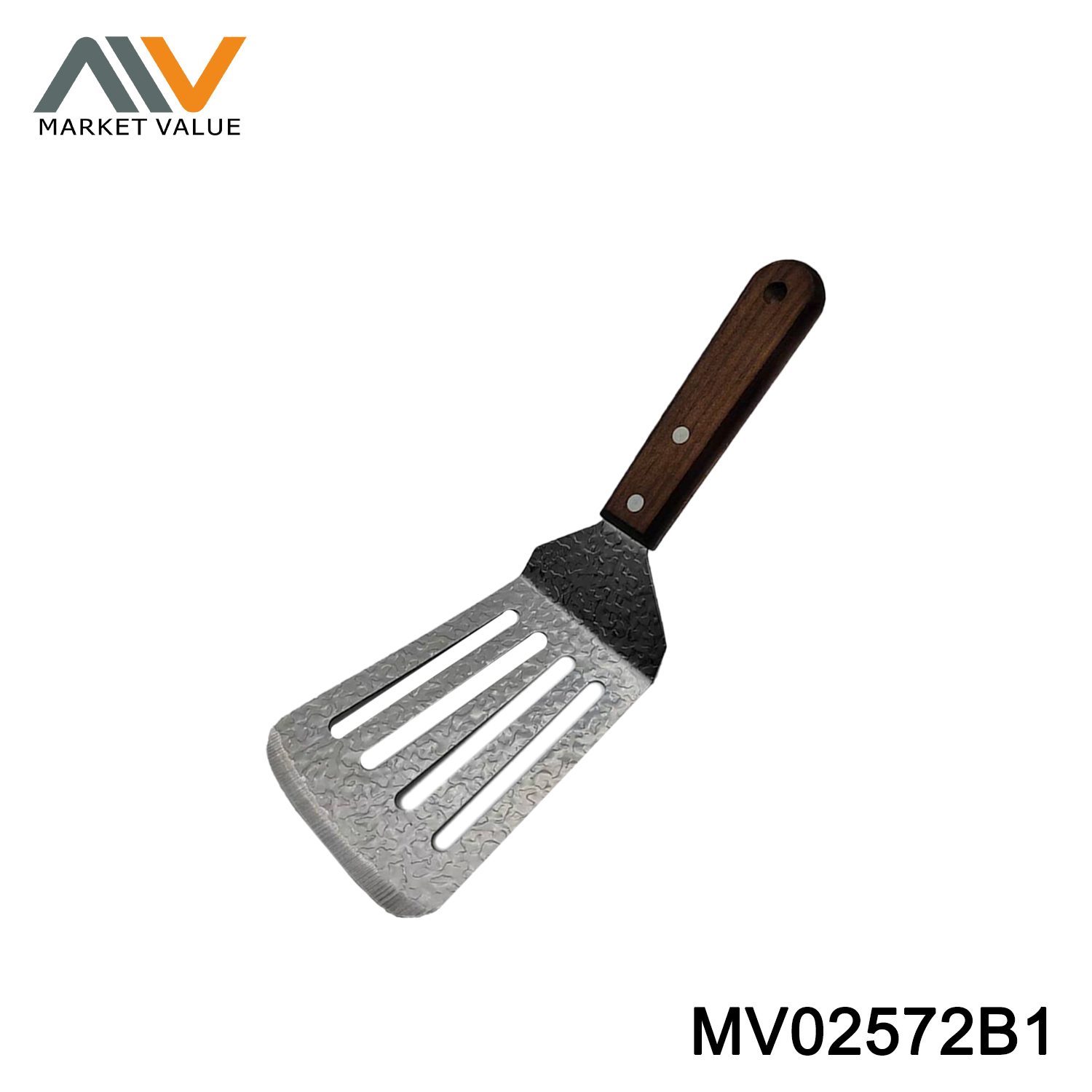 Wood Handle 3CR12 Embossed Flat-Mouth Sieve Shove