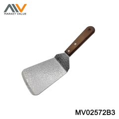 Wood Handle 3CR12 Embossed Flat-Mouth Sieve Shove