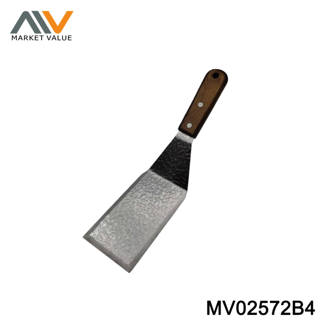Wood Handle 3CR12 Embossed Flat-Mouth Sieve Shove