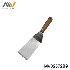 Wood Handle 3CR12 Embossed Flat-Mouth Sieve Shove