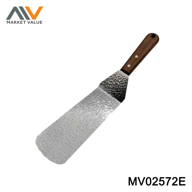 Wood Handle 3CR12 Embossed Flat-Edge Shovel