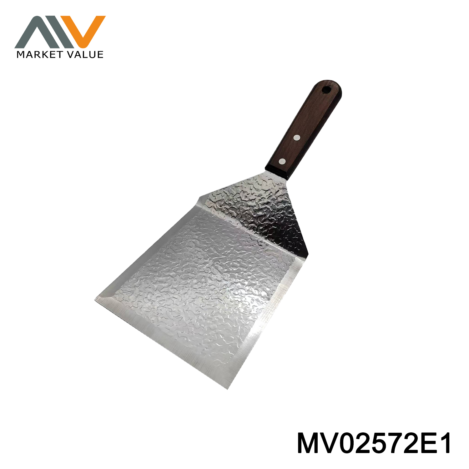 Wood Handle 3CR12 Embossed Flat-Edge Shovel