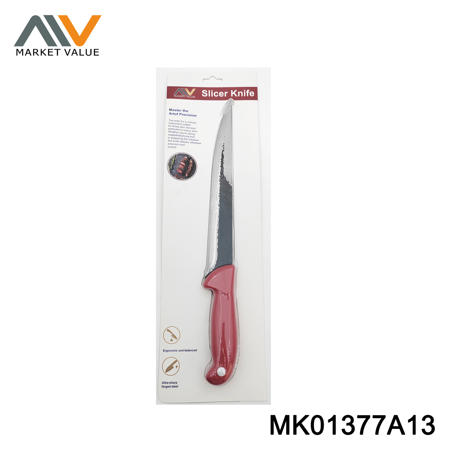 7" Meat Kinfe with PP Handle,Sandwich Card