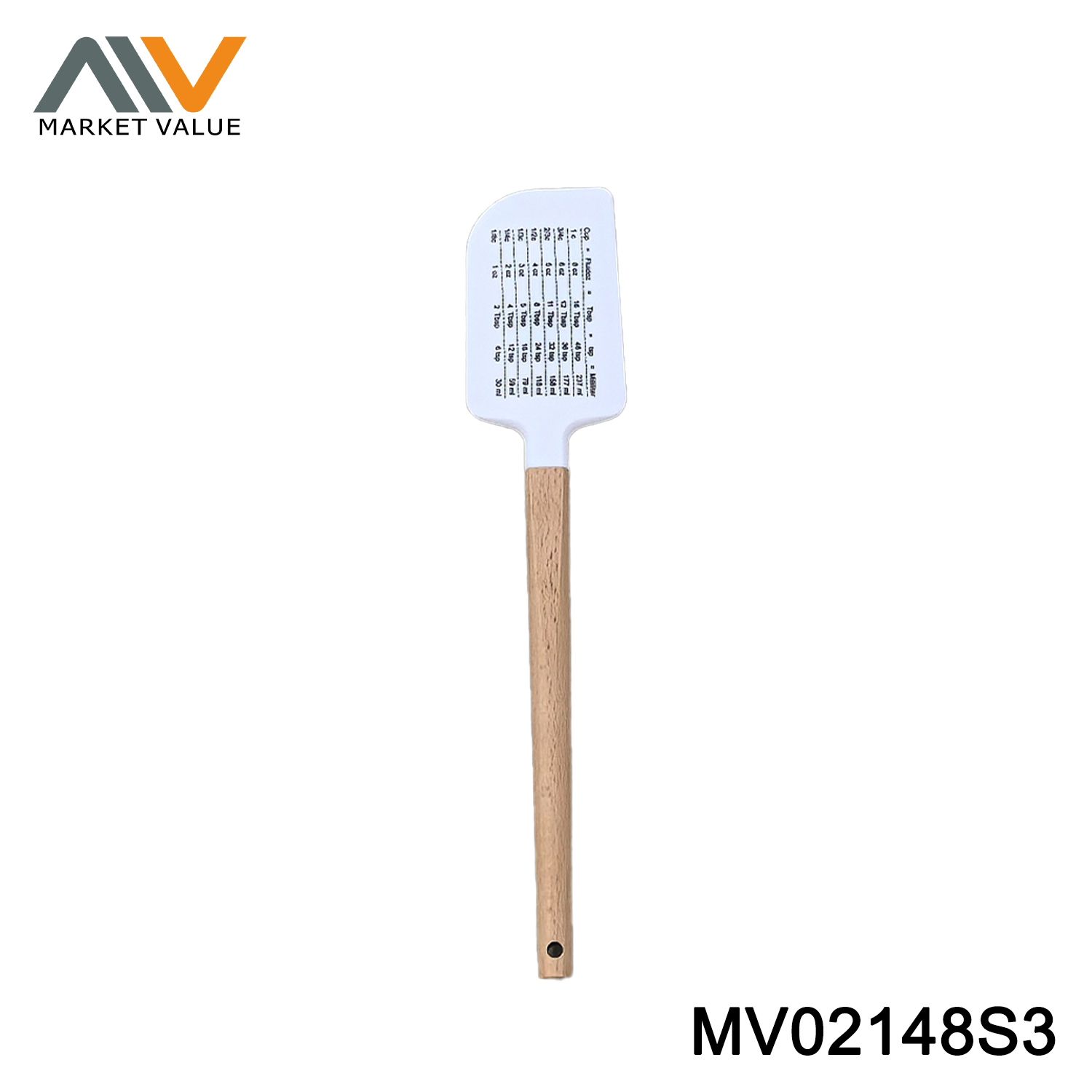 12" SPATULA SILICONE Beech Handle