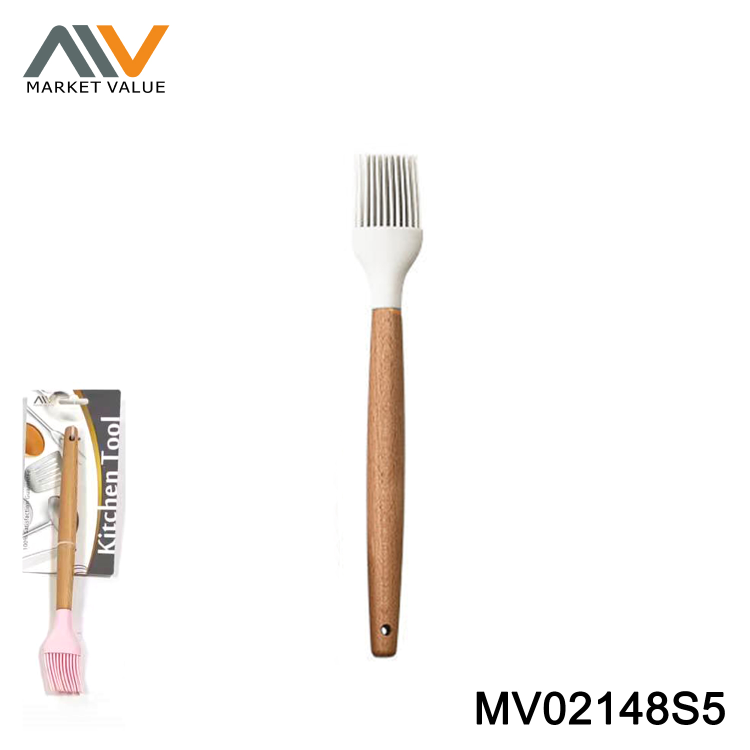 12" SPATULA SILICONE Beech Handle