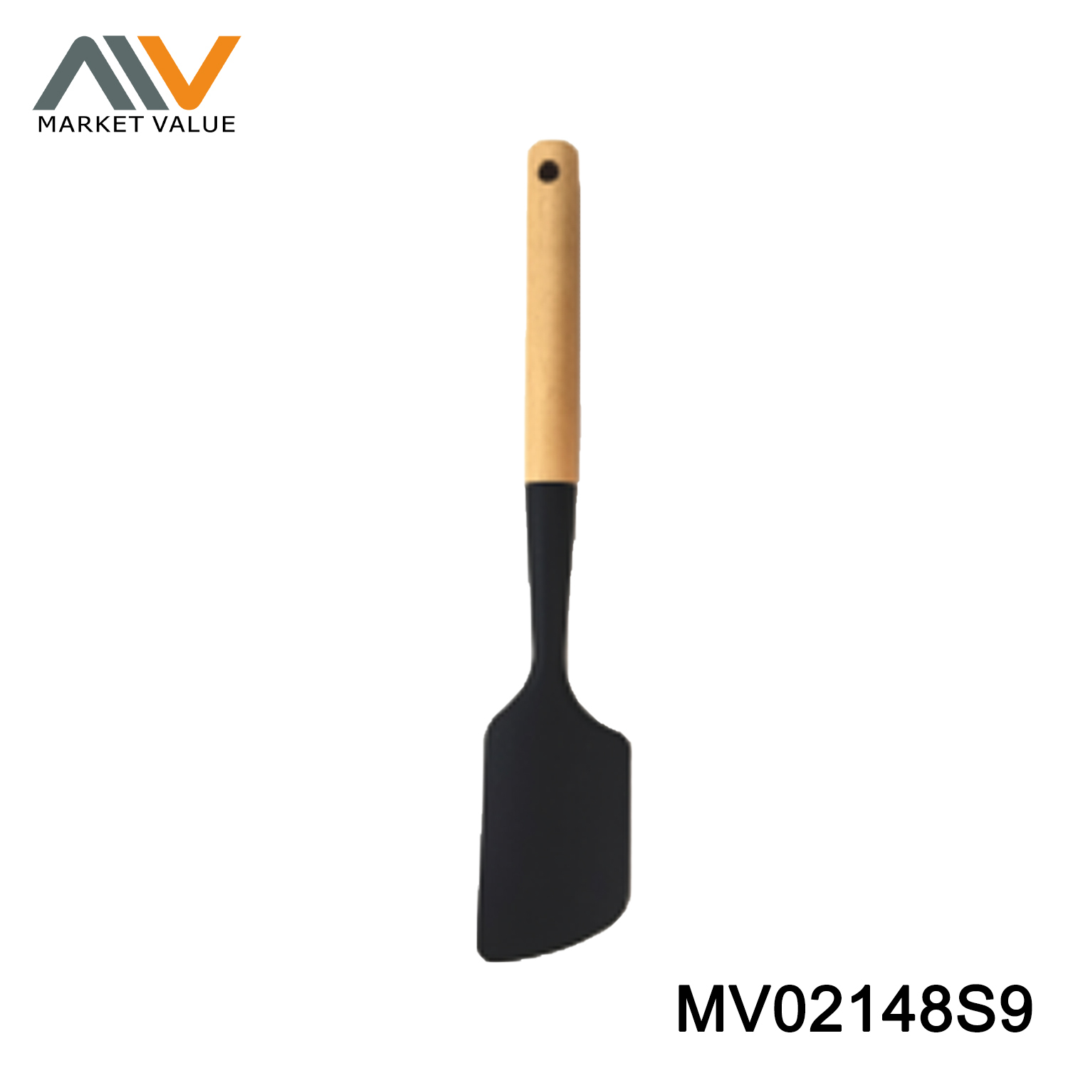 12" SPATULA SILICONE Beech Handle