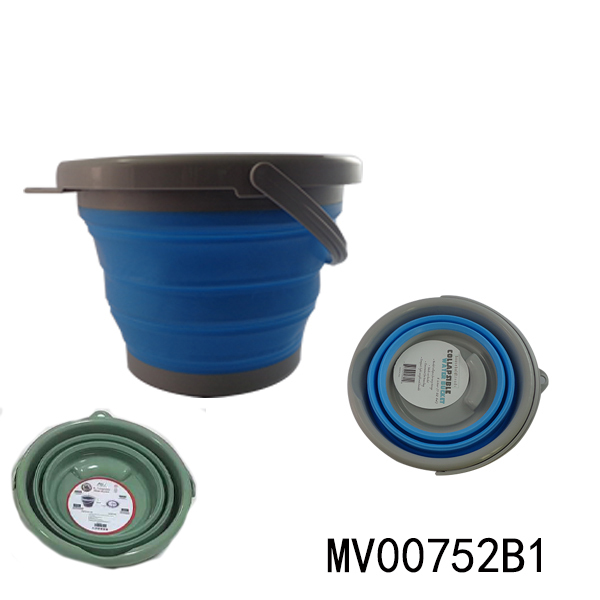 5L COLLAPSIBLE WATER BUCKET LABLE PP with TPR with Handle