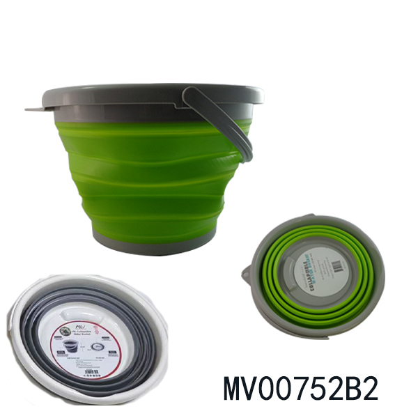 10L COLLAPSIBLE WATER BUCKET LABLE PP with TPR with Handle