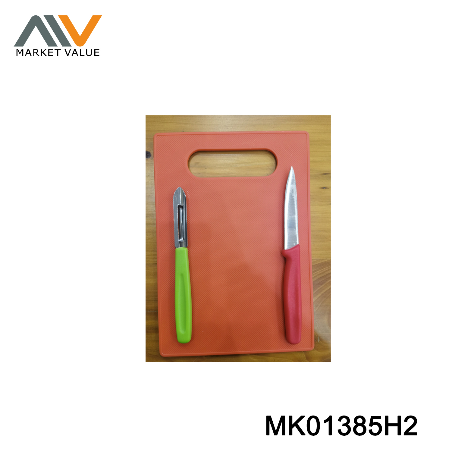 2PK Santoku knife AND Paring knives.PP handle BC