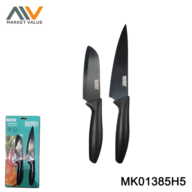 2PK Santoku knife AND Paring knives.PP handle BC