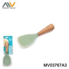 Silicone Rice Spoon With Wooden Handle,TC