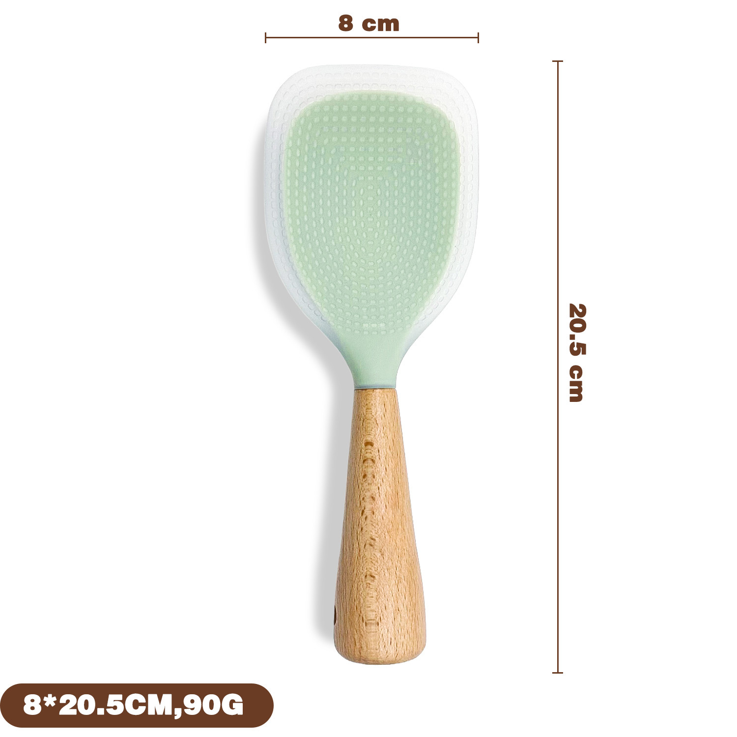 Silicone Rice Spoon With Wooden Handle,TC