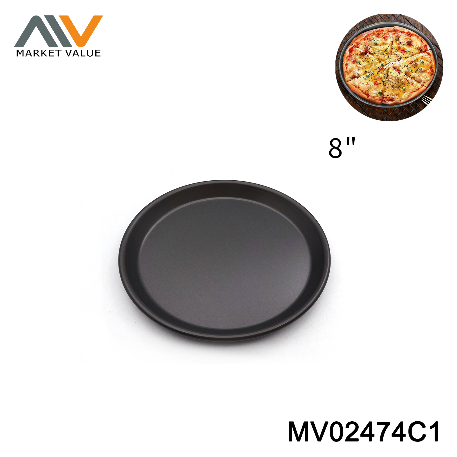 8" 10" 12" 12.75" NON-STICK COATING PIZZA PAN