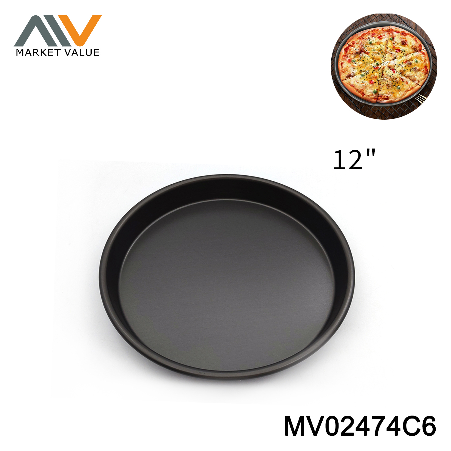 8" 10" 12" 12.75" NON-STICK COATING PIZZA PAN
